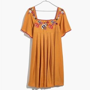 Madewell floral embroidered babydoll dress